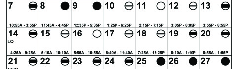 December 2014 fishing and hunting tide calendar with daily tide ratings.