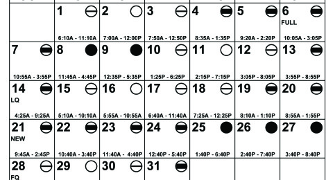 December 2014 fishing and hunting tide calendar with daily tide ratings.