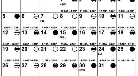 Calendar showing days with weather conditions and temperature.
