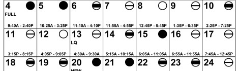 January 2015 fishing and hunting tide calendar with daily tide quality ratings.