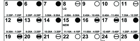 Fishing and hunting calendar for July 2015 showing best and fair days.